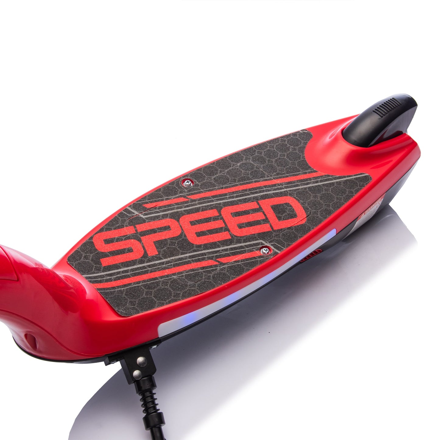 Kids Electric Scooter - 5.59-6.84 MPH, LED Lights, Rear Brake, Kickstand, Bell, Wide Pedal, Ages 6+