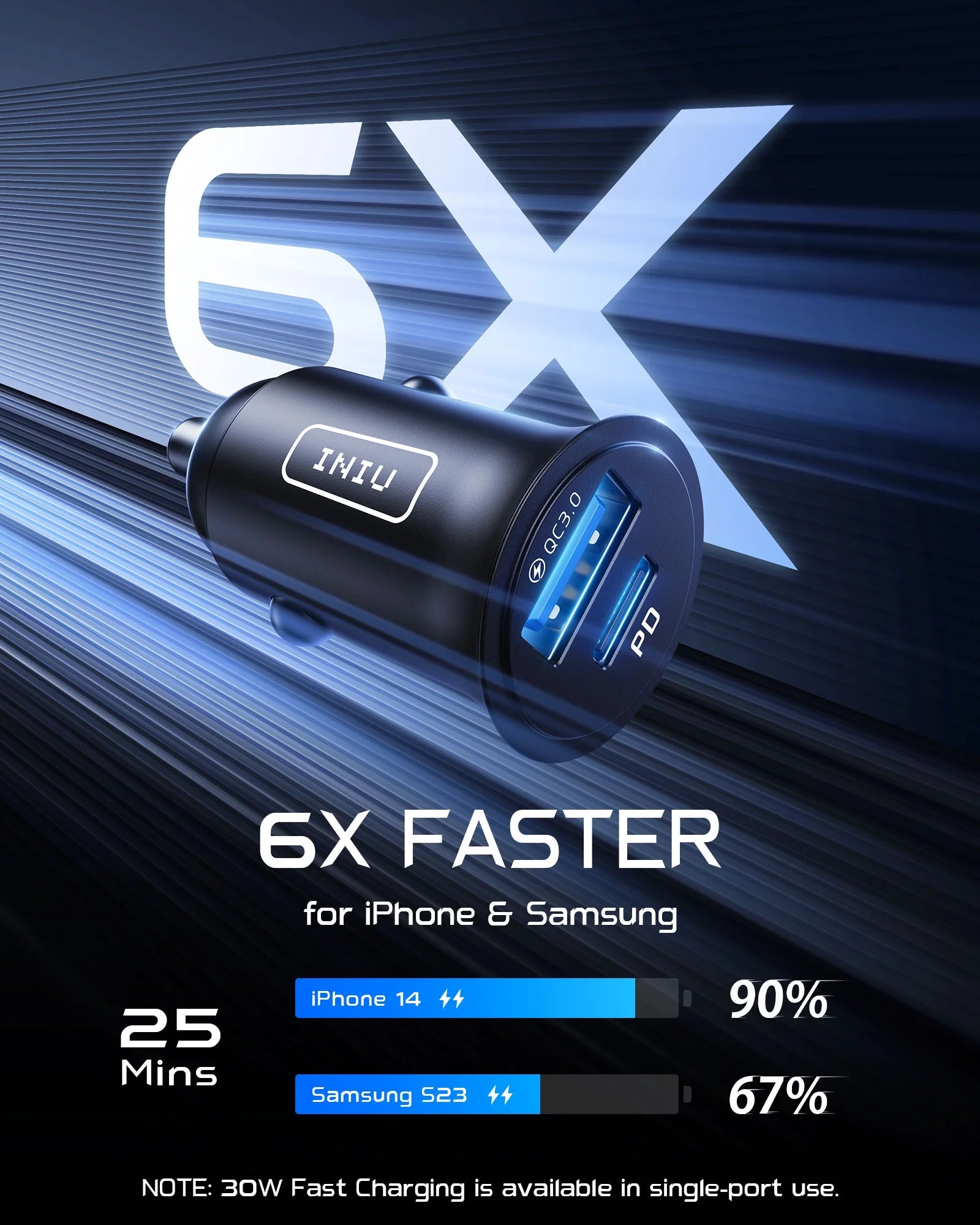 USB C Car Charger Adapter, 60W Total Cigarette Lighter USB Charger for Iphone Samsung, Black