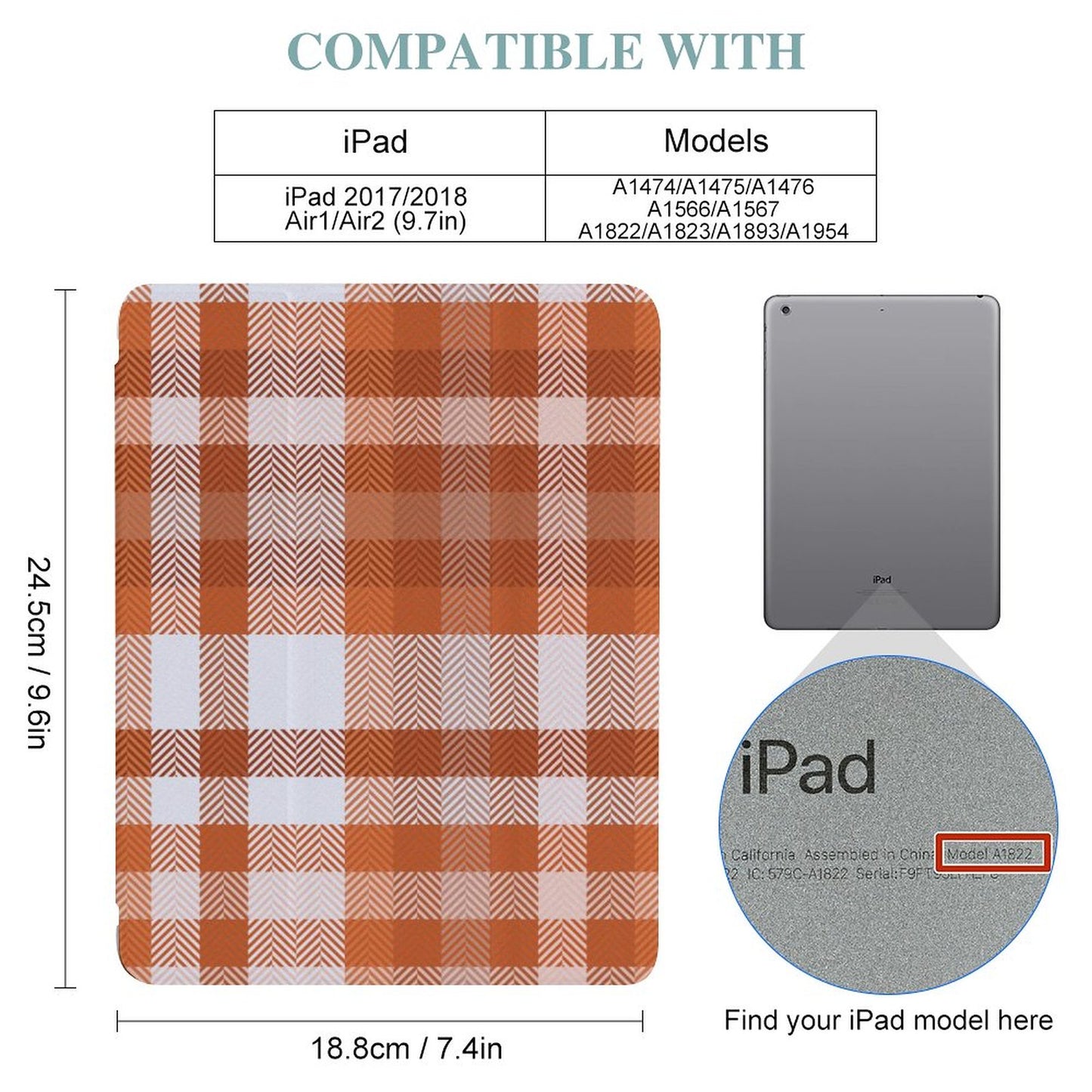 Tablet Case with Pencil Holder – Spiced Plaid