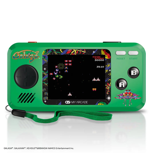 Galaga Pocket Player - Collectible Handheld Console with 3 Games