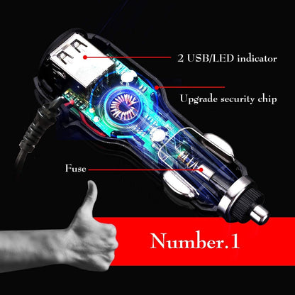 Radar Detector Power Cord,For Unide N Escr T Valentine Beltronics Passport Cobr a Whistler Etc Radar Detector,With Dual USB Port Charger(6.5Ft) (DC3.5)