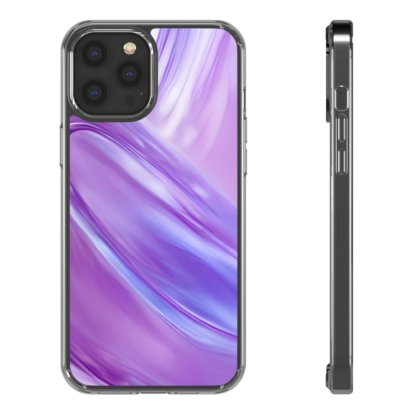 Clear Phone Case – Lavender Wave