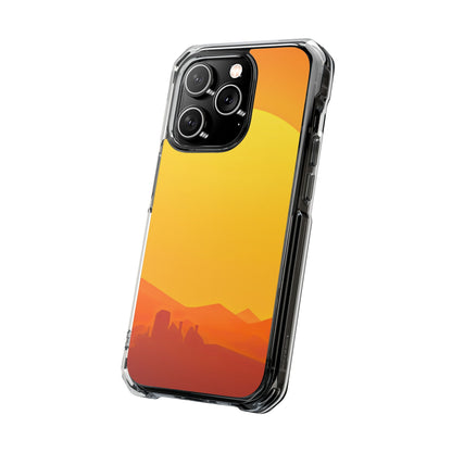 Clear Magnetic Phone Case — Desert Sunrise