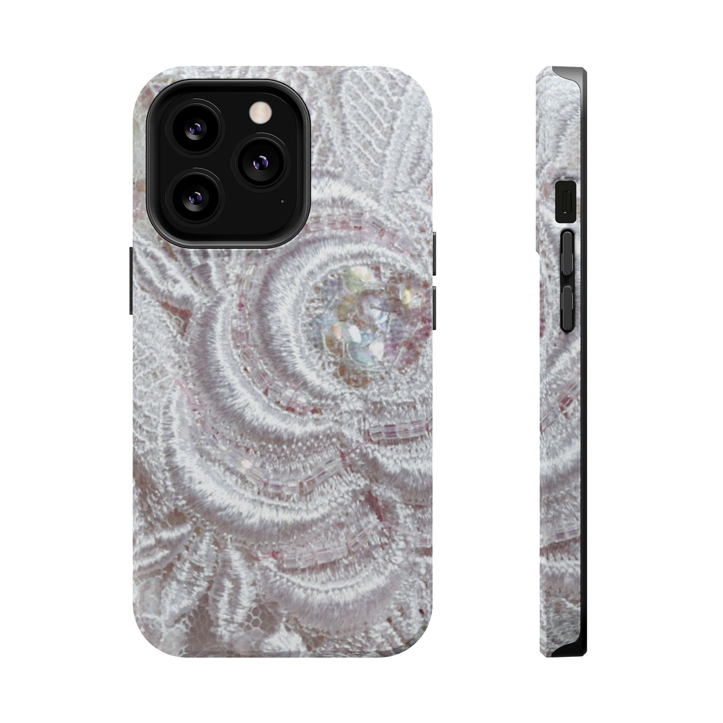 Wireless-Charging Compatible Case – Lace Veil