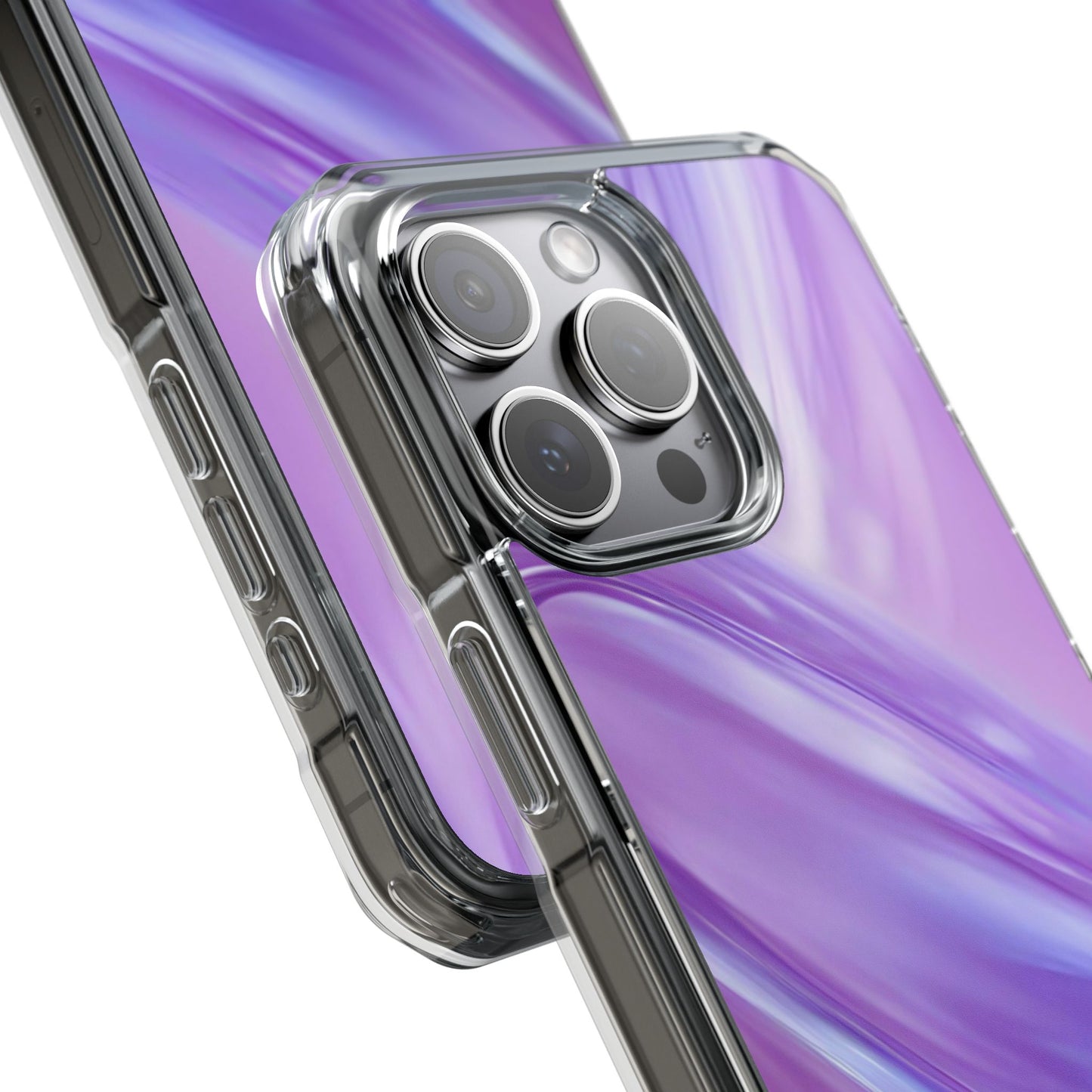 Clear Magnetic Phone Case – Lavender Wave