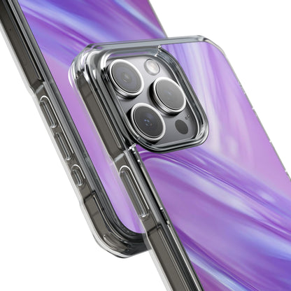 Clear Magnetic Phone Case – Lavender Wave