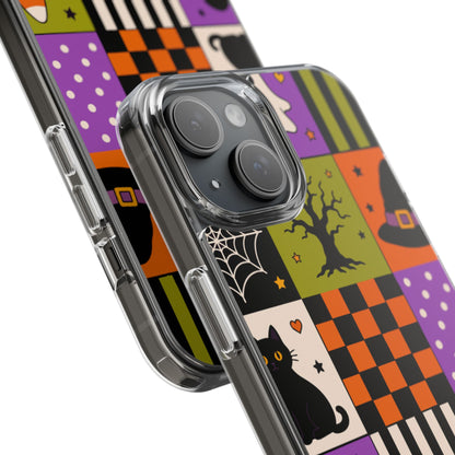 Clear Phone Case – Spooky Patchwork