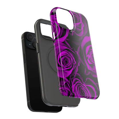 Impact-Resistant Phone Case – Amethyst Roses