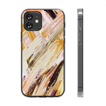 Clear Phone Case – Brush & Bronze