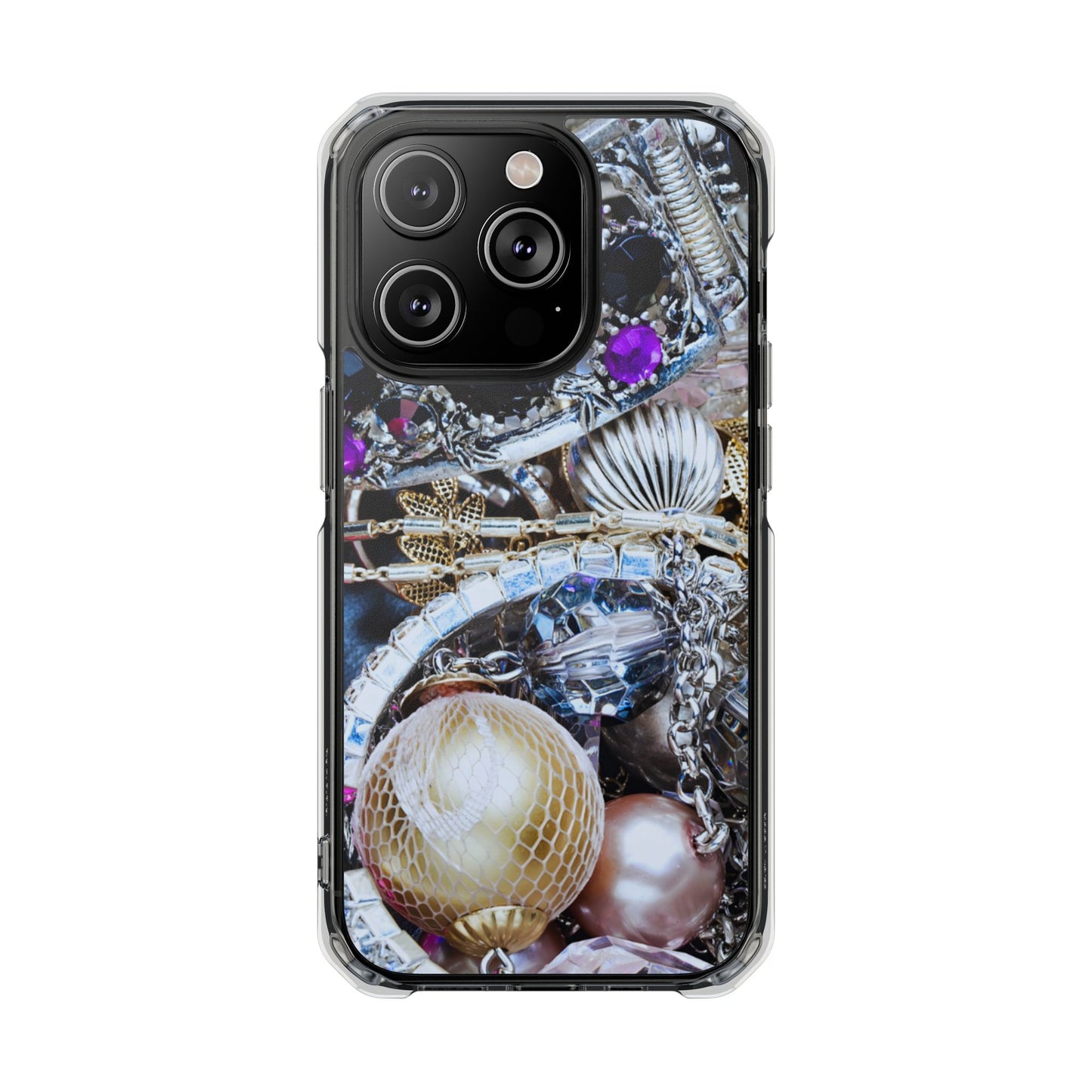 Clear Magnetic Phone Case – Chrome Jewel