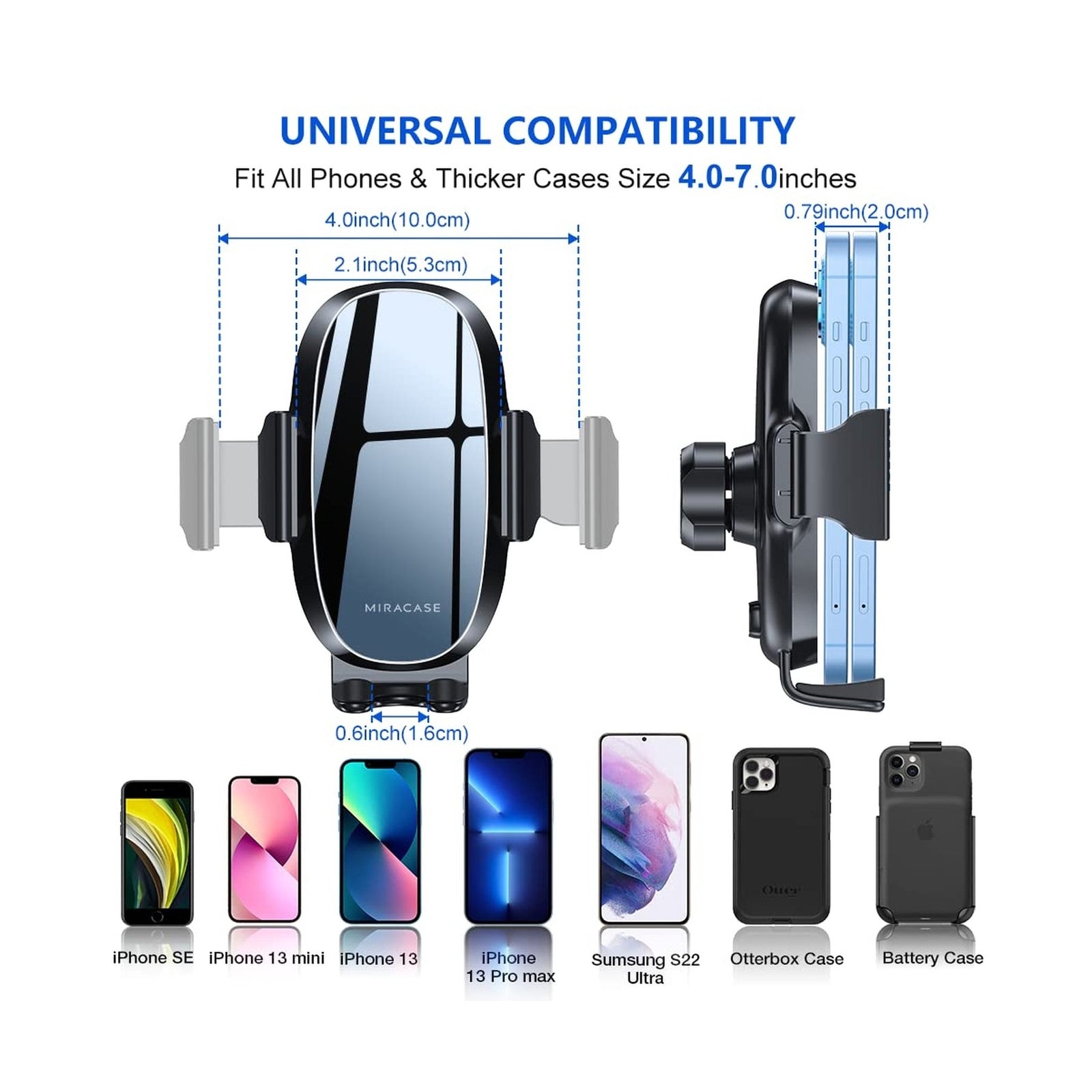 [Upgraded-2Nd Generation] Miracase Universal Phone Holder for Car, Air Vent C...