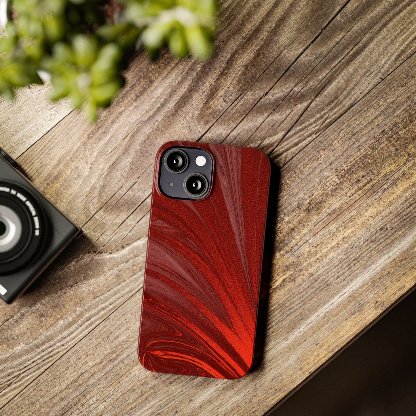 Slim Phone Case — Crimson Current