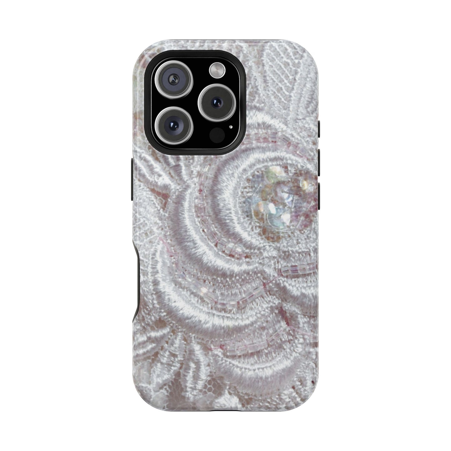Impact-Resistant Phone Case – Lace Veil