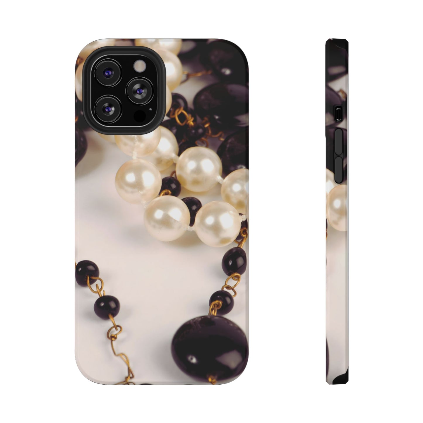 Impact-Resistant Phone Case – Noir Pearl