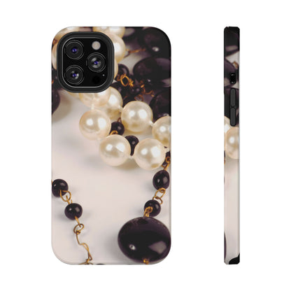 Impact-Resistant Phone Case – Noir Pearl