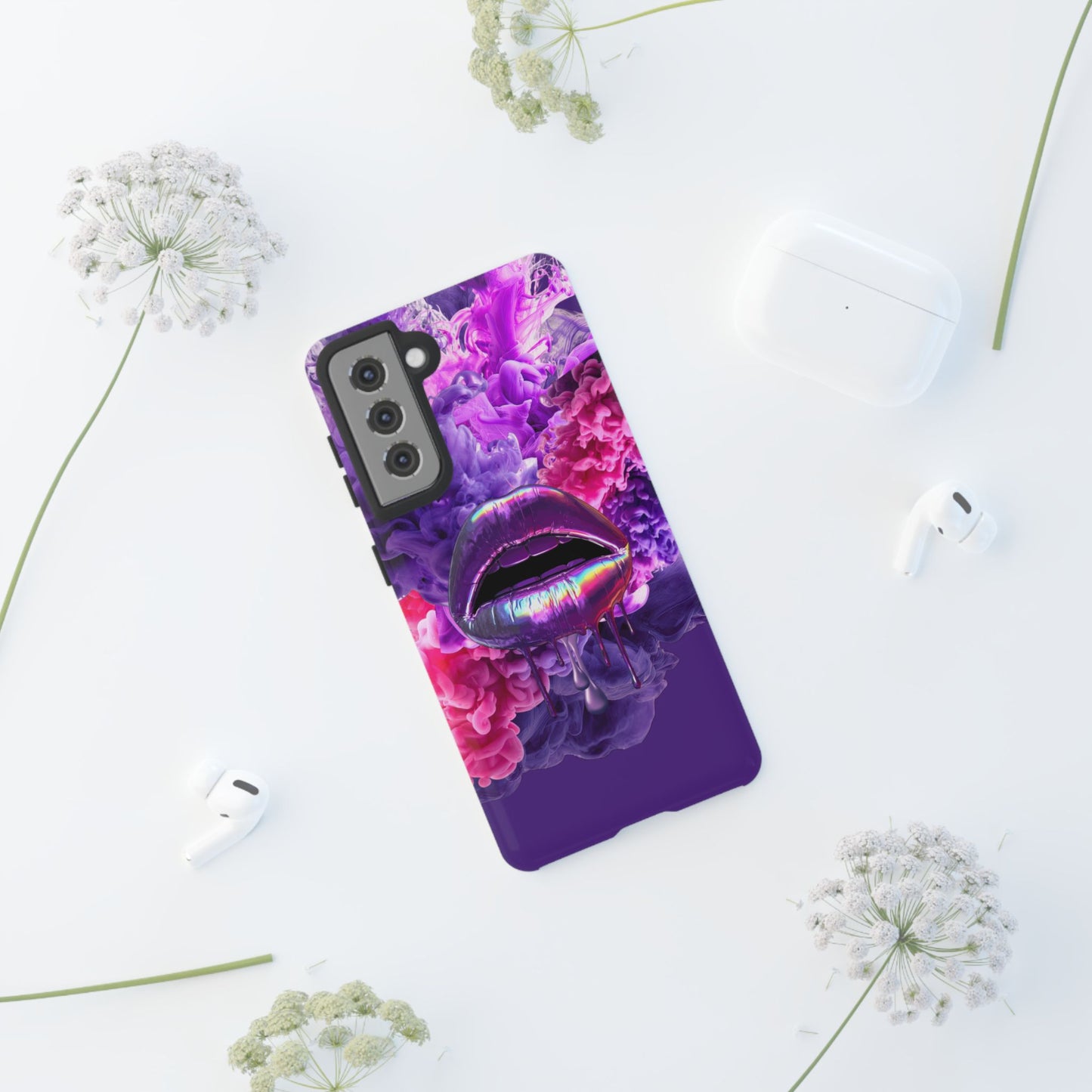Protective Phone Case – Purple Haze Lips