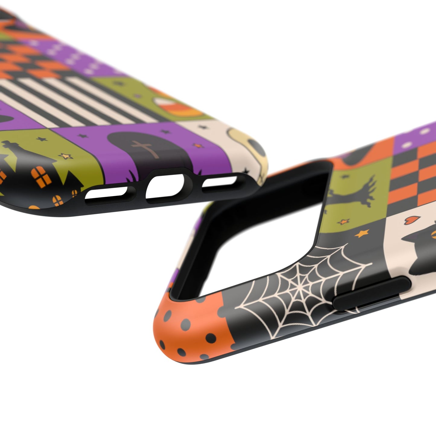Impact-Resistant Phone Case – Spooky Patchwork