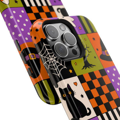 Wireless-Charging Compatible Case – Spooky Patchwork
