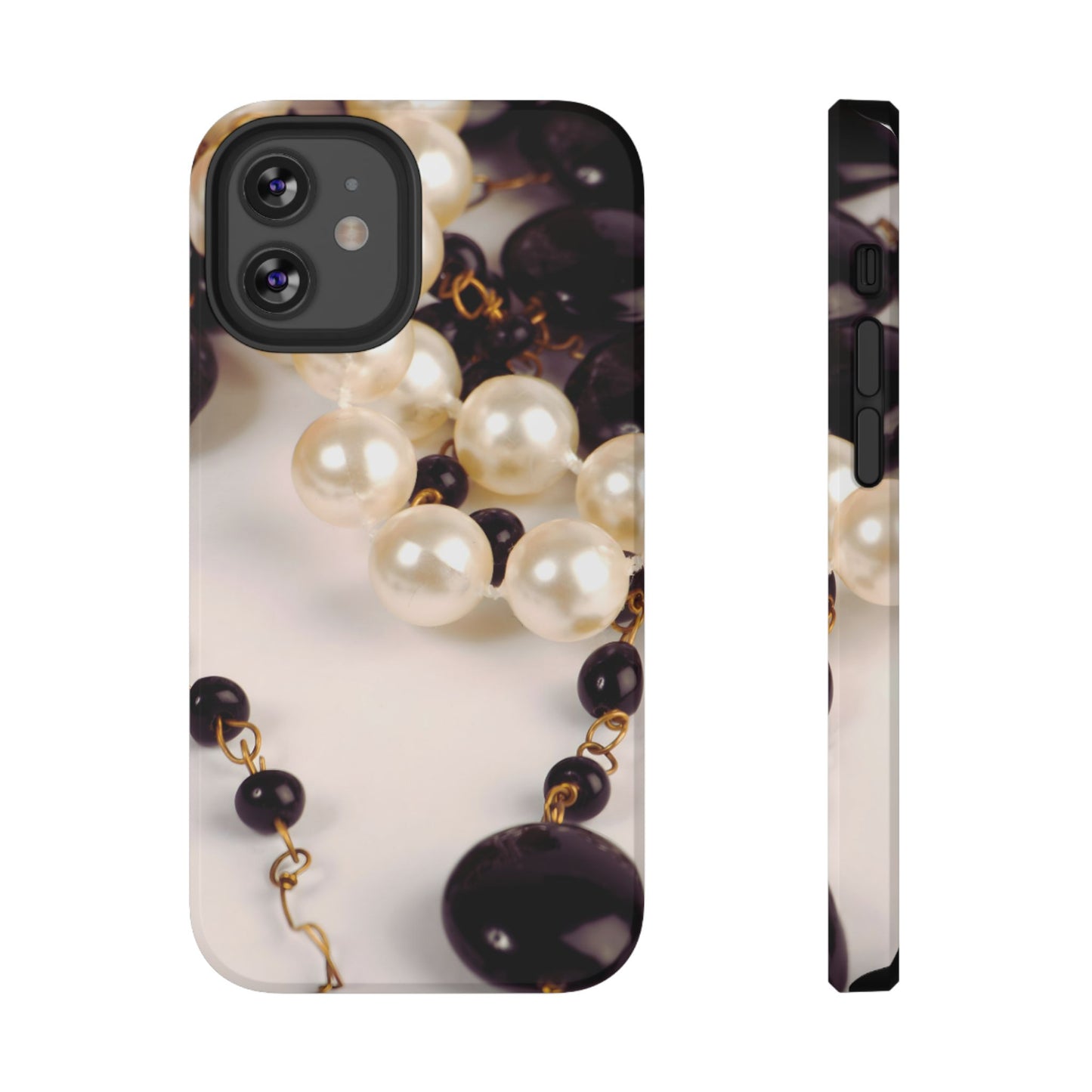 Impact-Resistant Phone Case – Noir Pearl