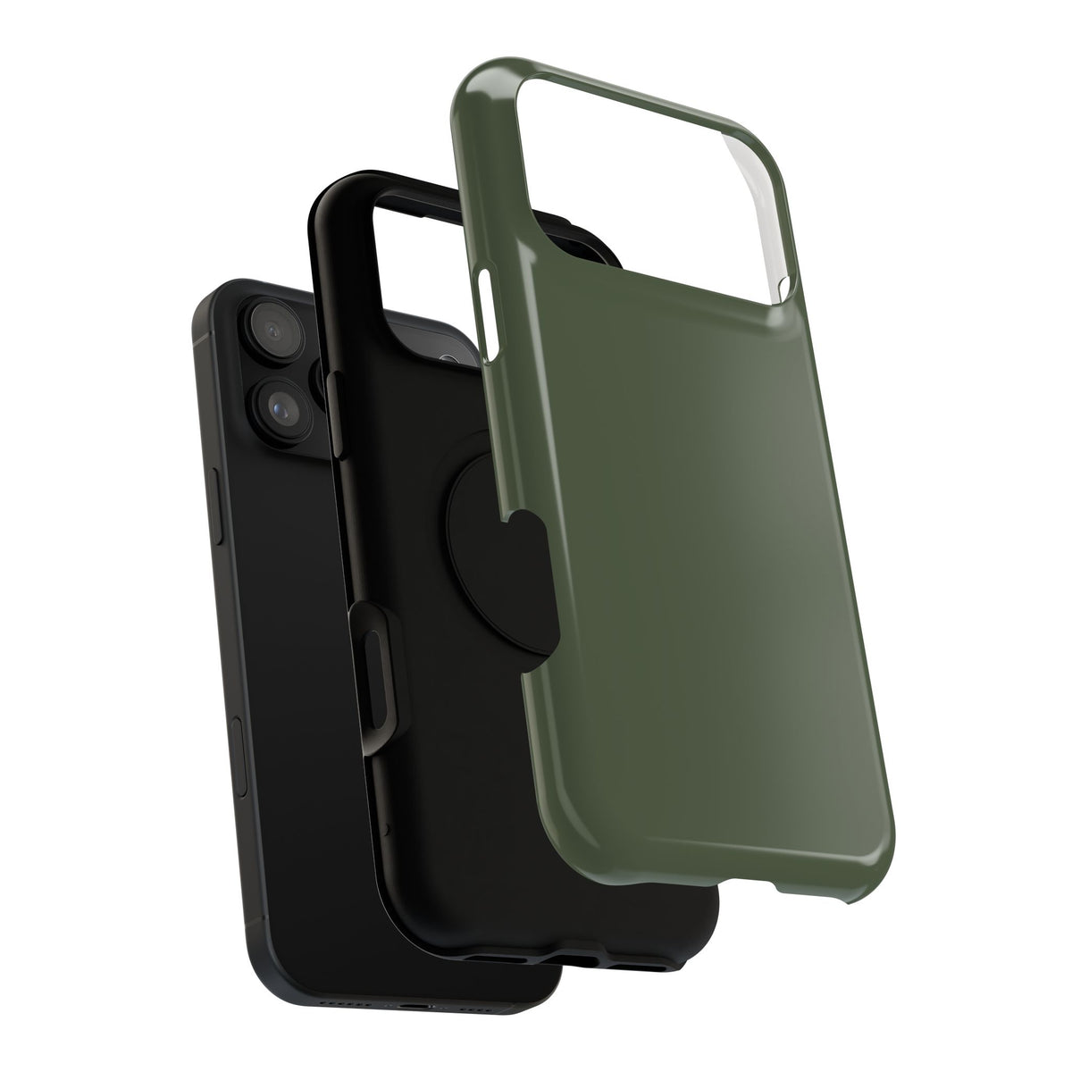 Impact-Resistant Phone Case — Military Green Protective Shockproof Cover