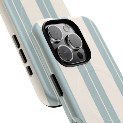 Protective Magnetic Phone Case - Coastal Stripe