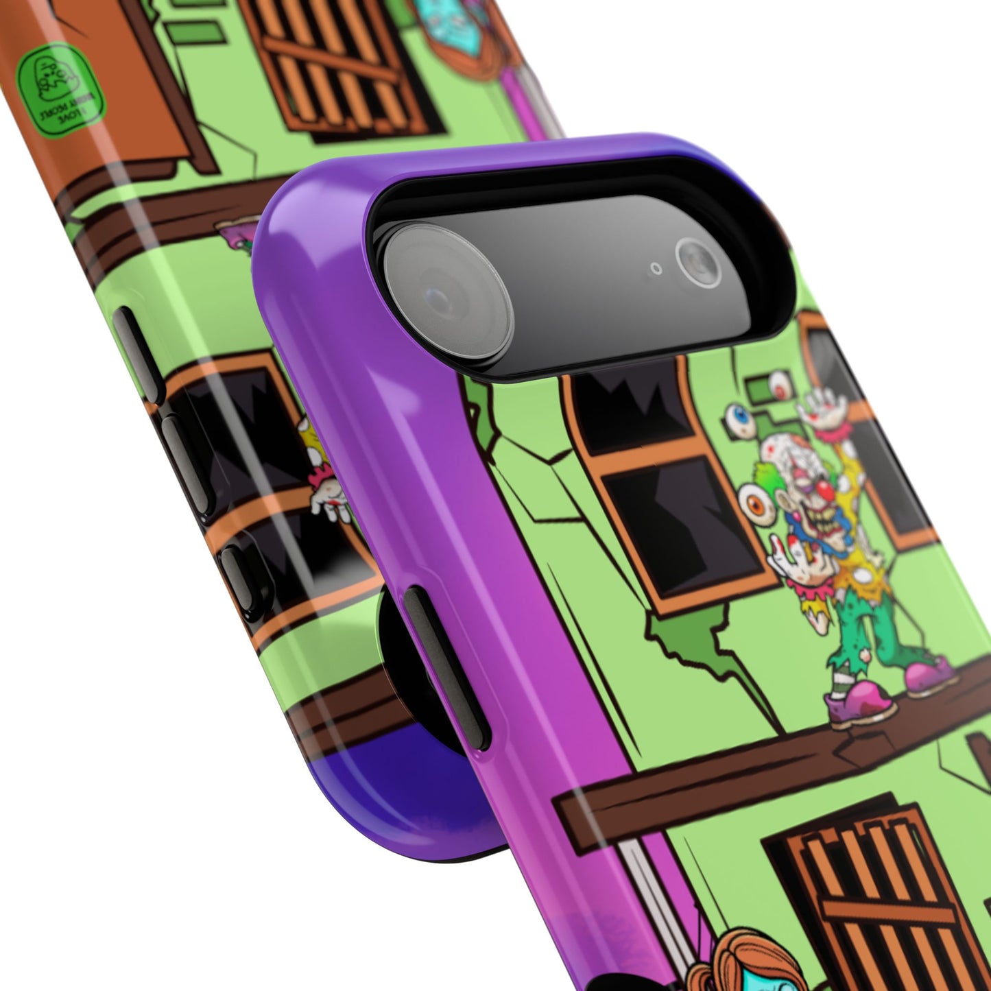 Zombie Arcade Phone Case — Colorful Cartoon Horror Impact-Resistant iPhone Cover