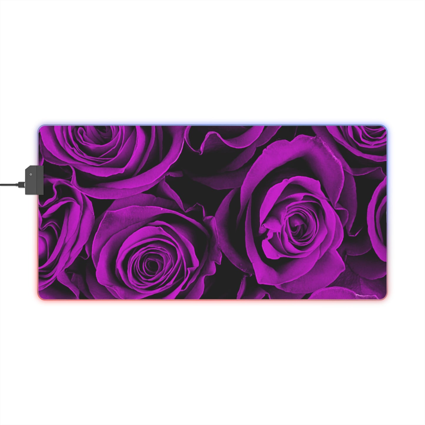 Gaming LED Desk Mat – Amethyst Roses