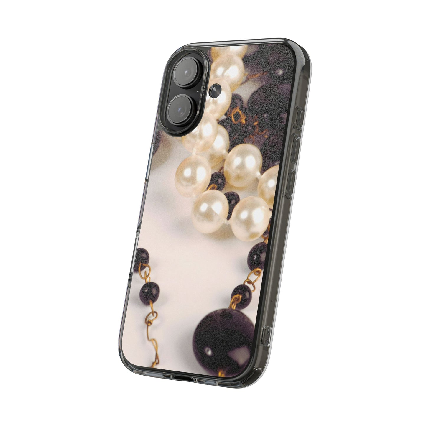 Clear Phone Case – Noir Pearl