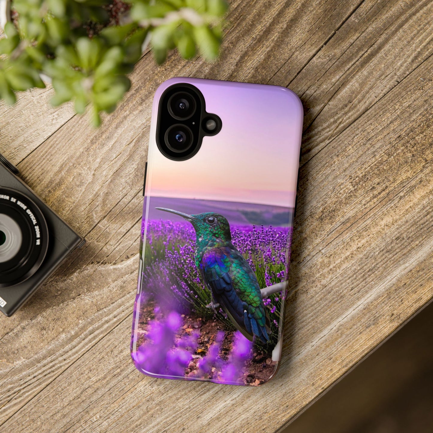 Protective Phone Case – Hummingbird Reverie