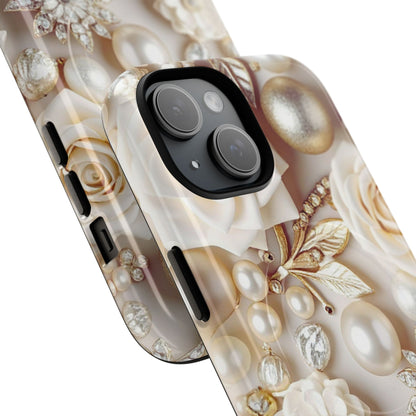 Protective Magnetic Phone Case – Ivory Opulence