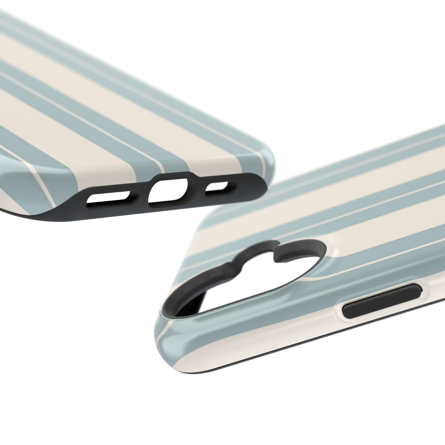 Wireless-Charging Compatible Case – Coastal Stripe