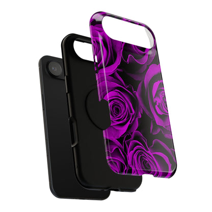 Impact-Resistant Phone Case – Amethyst Roses