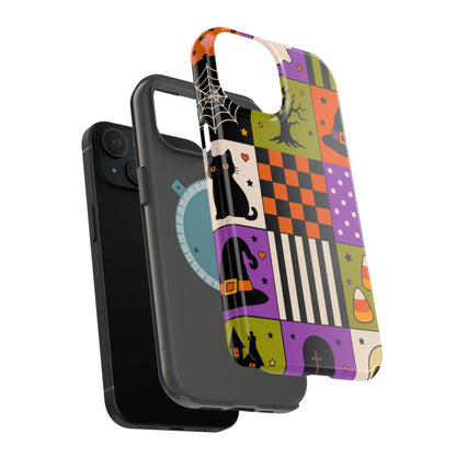 Wireless-Charging Compatible Case – Spooky Patchwork
