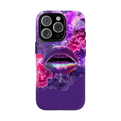 Protective Magnetic Phone Case – Purple Haze Lips