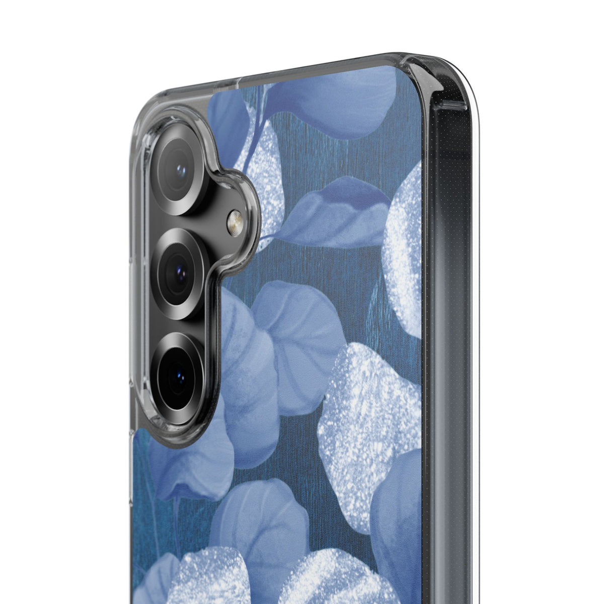 Clear Phone Case – October Blues – Compatible with iPhone 13–17 & Samsung Galaxy S25–S26 Series