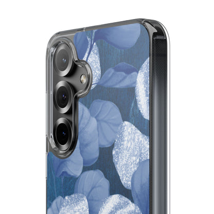 Clear Phone Case – October Blues – Compatible with iPhone 13–17 & Samsung Galaxy S25–S26 Series
