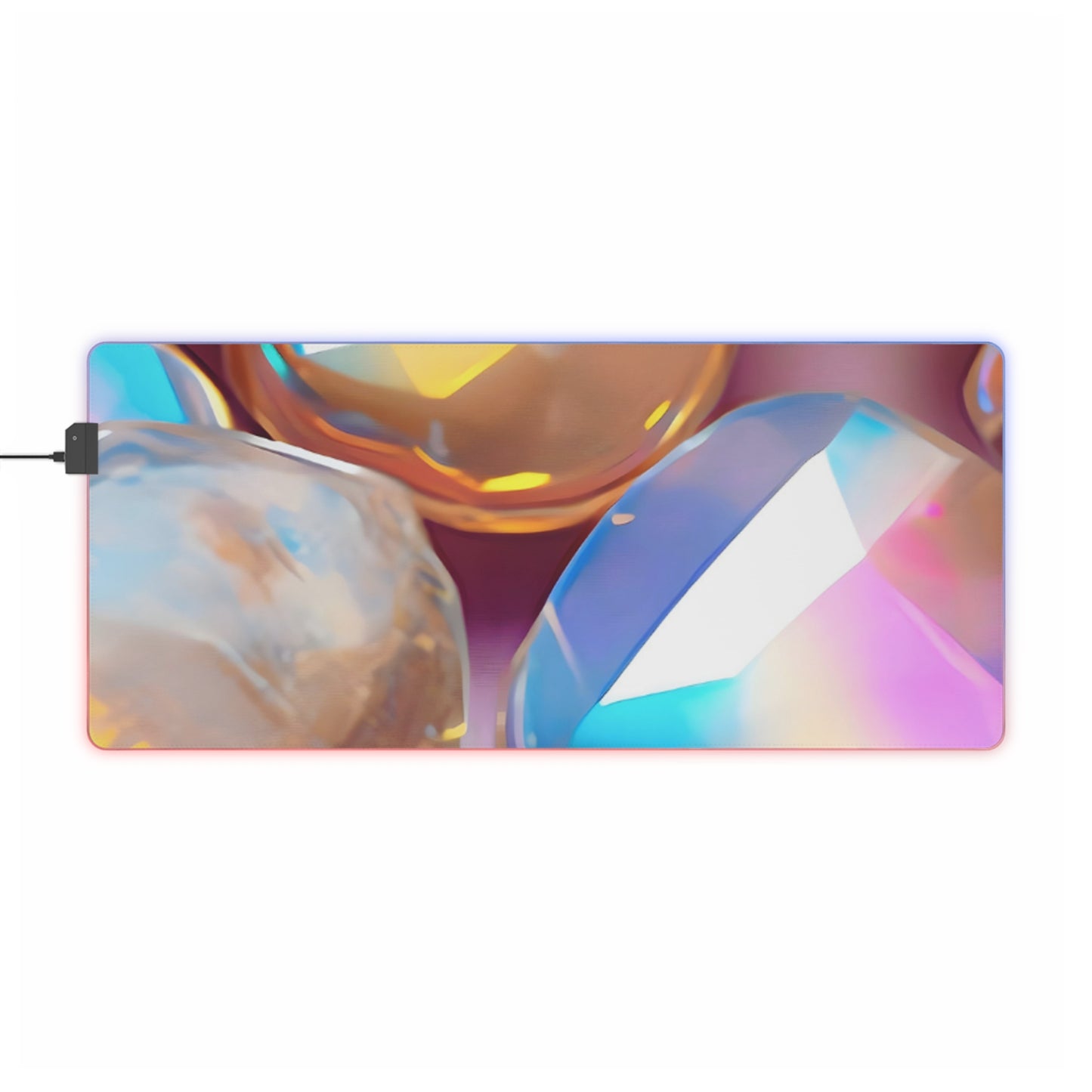 Gaming LED Desk Mat – Glass Candy