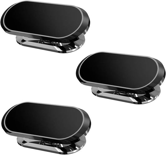 Magnetic Car Phone Mount Universal 360 Degree Rotation Adjustable Noise-Free Car Phone Holder for Dashboard Compatible with Iphone, Samsung, Nokia, LG & All Smartphones(3 Pack)