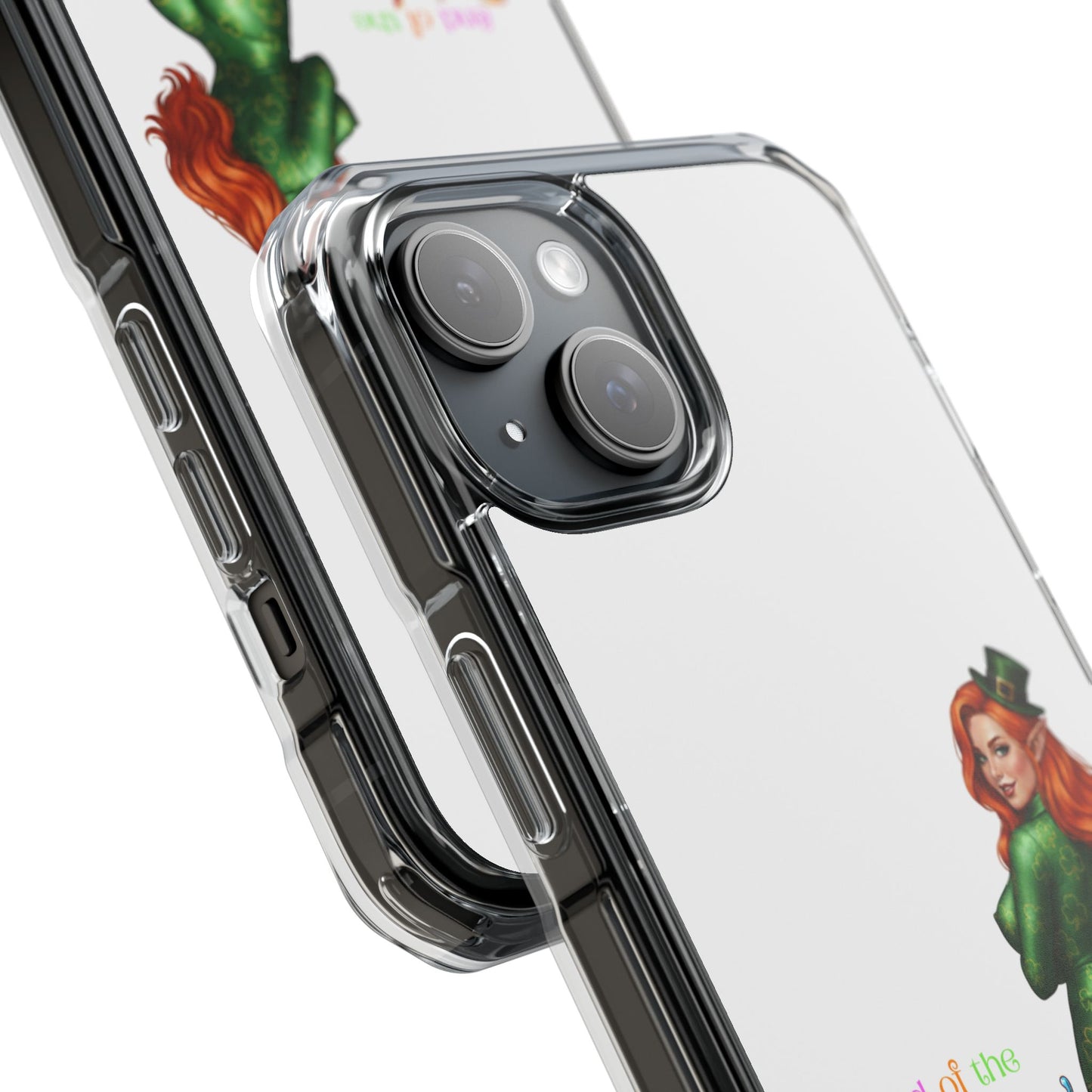 Clear Magnetic Phone Case – “End of the Rainbow” St. Patrick’s Day Design