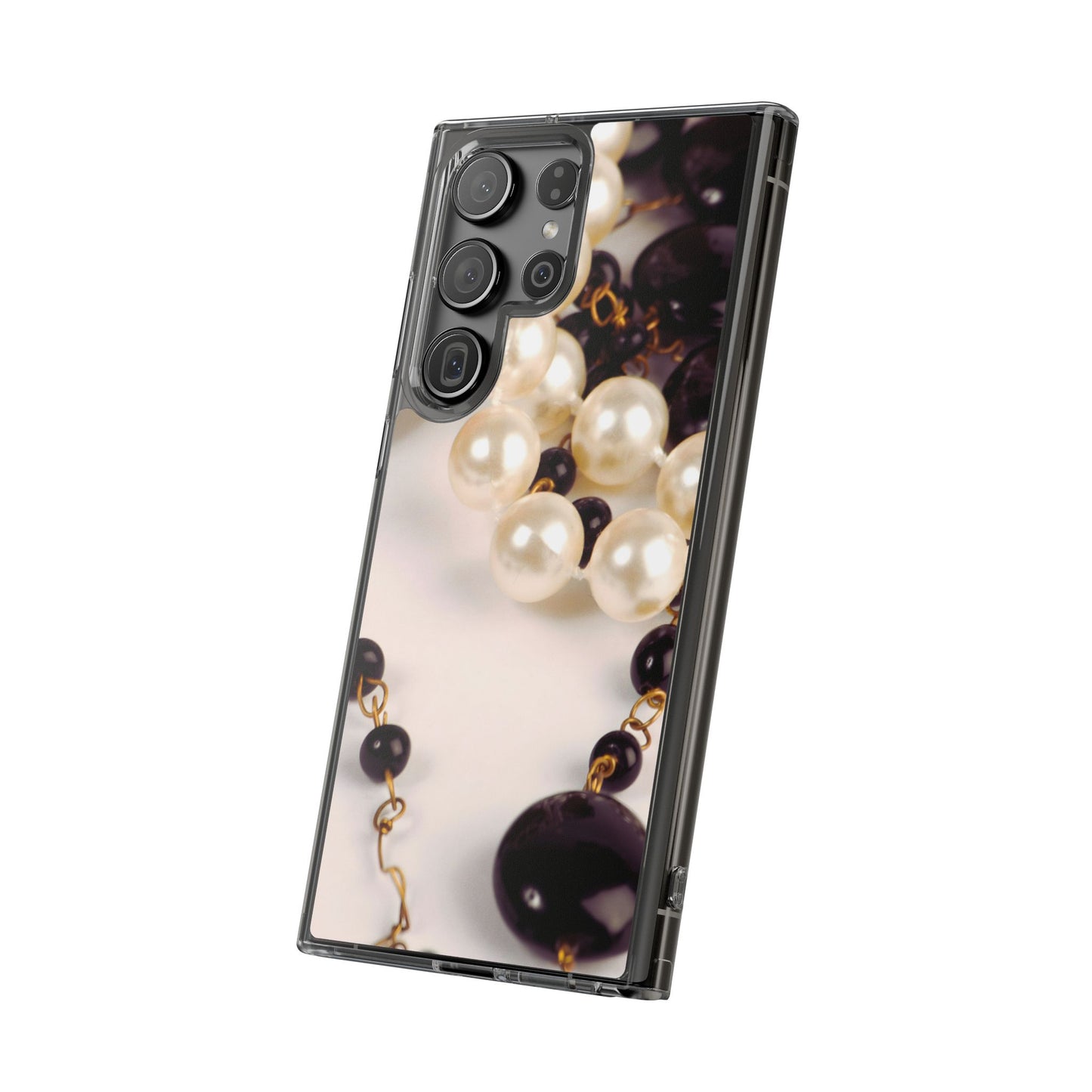 Clear Phone Case – Noir Pearl