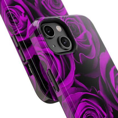 Impact-Resistant Phone Case – Amethyst Roses