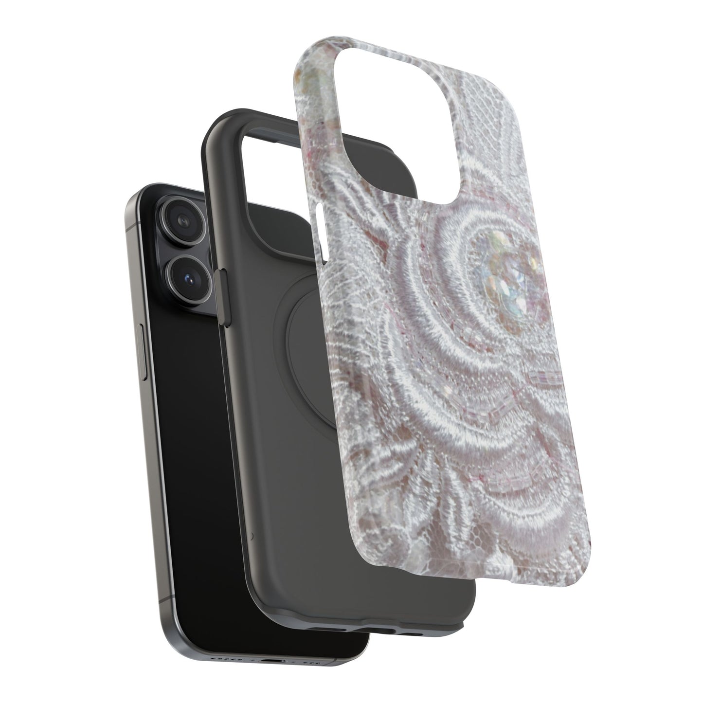 Impact-Resistant Phone Case – Lace Veil