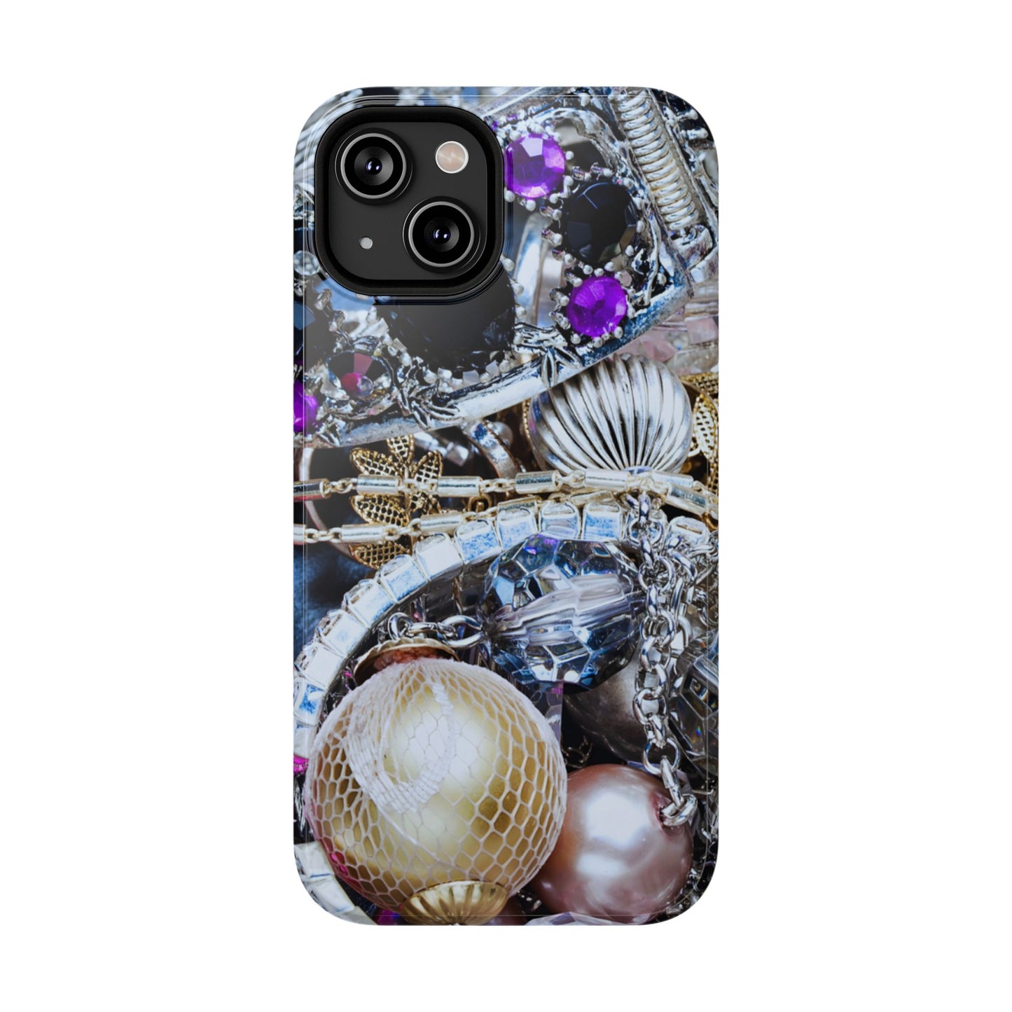 Impact-Resistant Phone Case – Chrome Jewel
