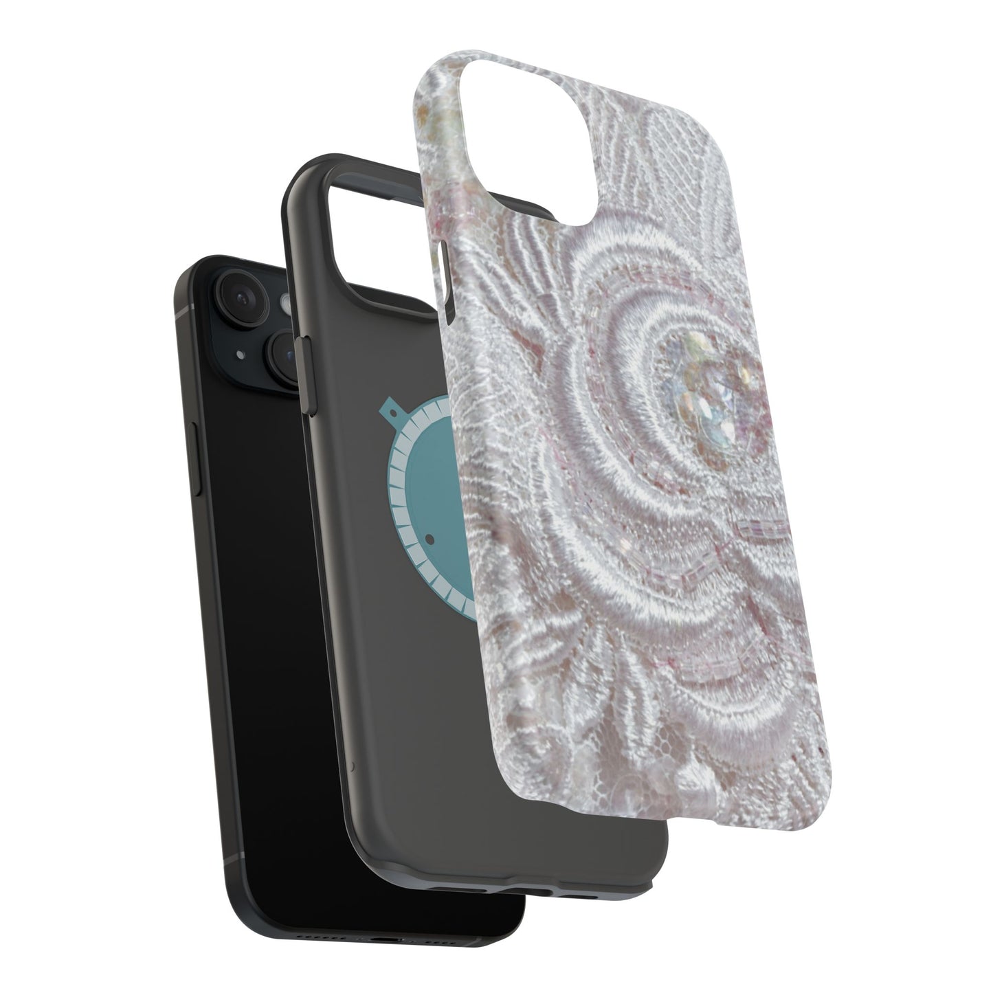 Wireless-Charging Compatible Case – Lace Veil