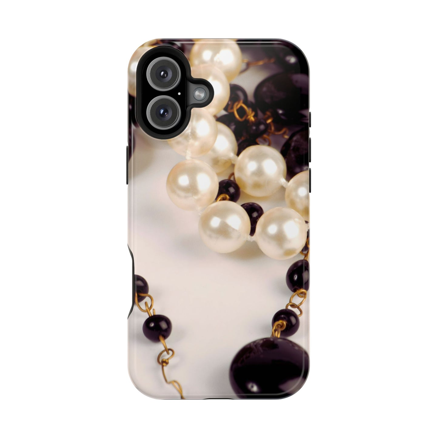 Impact-Resistant Phone Case – Noir Pearl