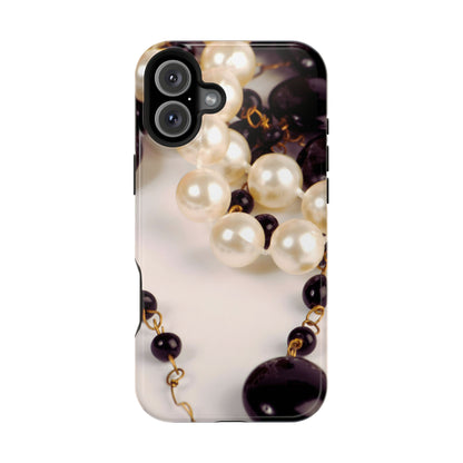 Impact-Resistant Phone Case – Noir Pearl