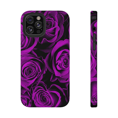 Impact-Resistant Phone Case – Amethyst Roses