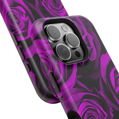 Wireless-Charging Compatible Case – Amethyst Roses
