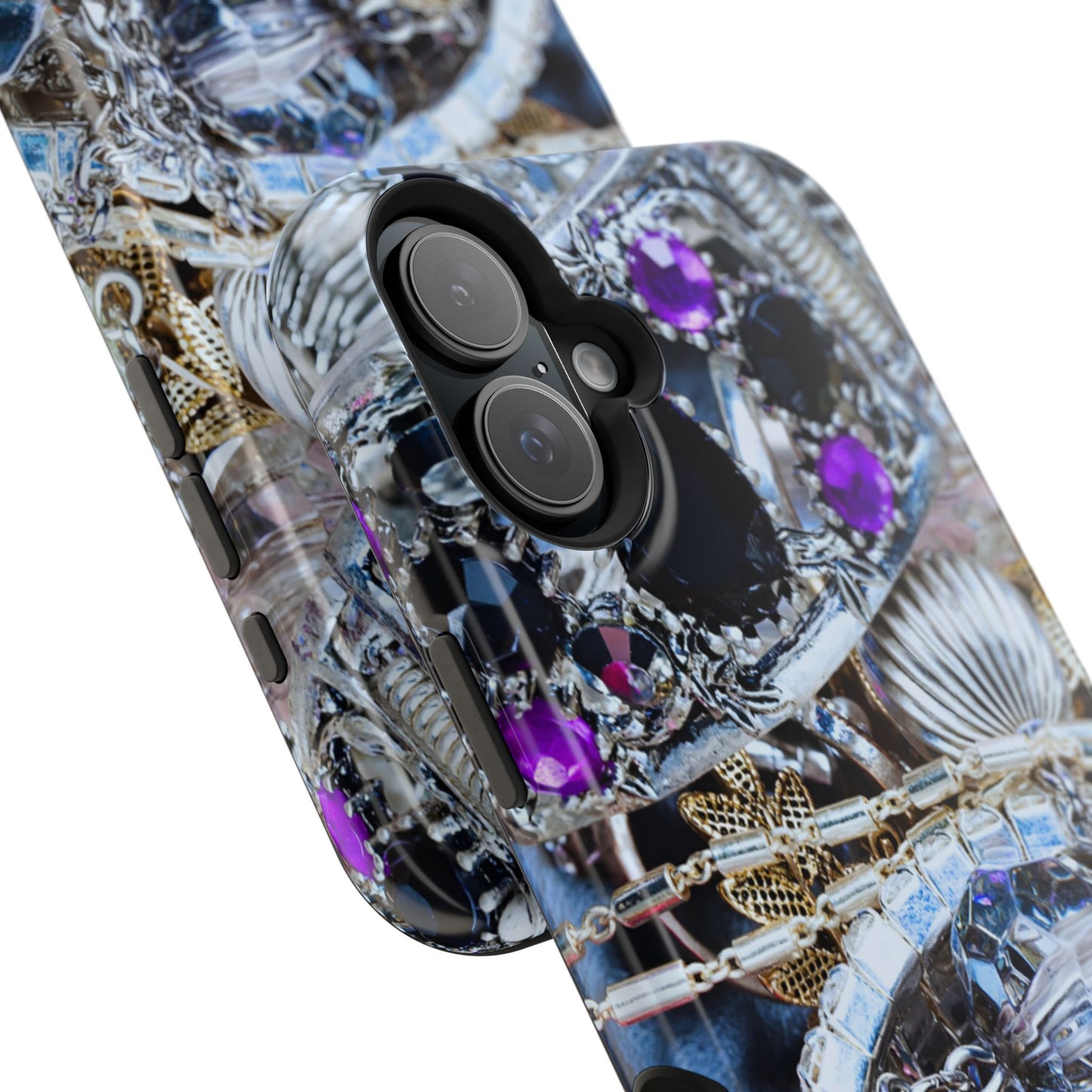 Impact-Resistant Phone Case – Chrome Jewel
