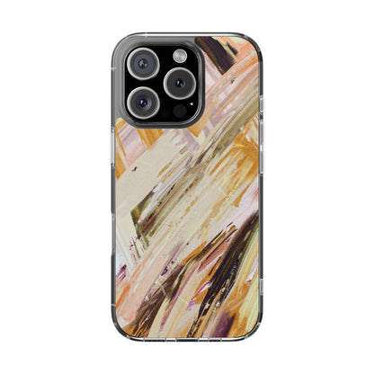 Clear Phone Case – Brush & Bronze